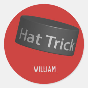 Pegatina Redonda Gorra Trick Puck con nombre