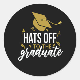 PEGATINA REDONDA GORRAS DEL GRADUADO 2022