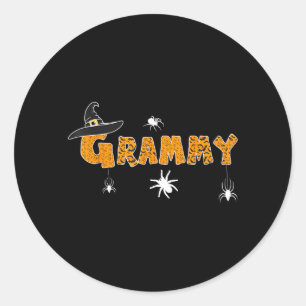 Pegatina Redonda Gorro divertido de brujas de Halloween Camiseta Bo