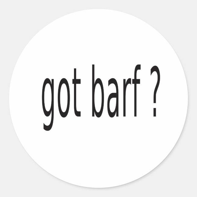 PEGATINA REDONDA GOT BARF (Anverso)