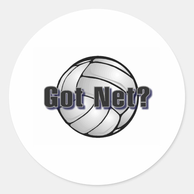 Pegatina Redonda Got Net (voleibol) (Anverso)