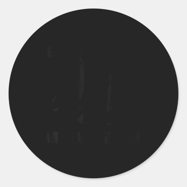 Pegatina Redonda Got Ped By My Daughter Funny Skiing Family  (Anverso)