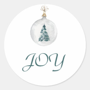 Pegatina Redonda Gota de la acuarela vintage del globo