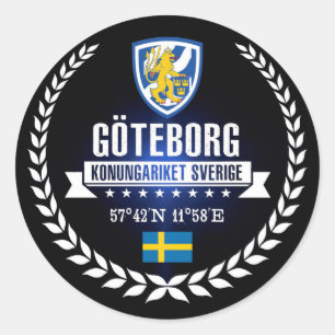 Pegatina Redonda Göteborg