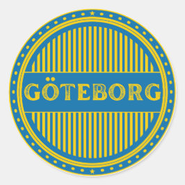 Pegatina Redonda Göteborg City Pride Emblem – Swedish Identity