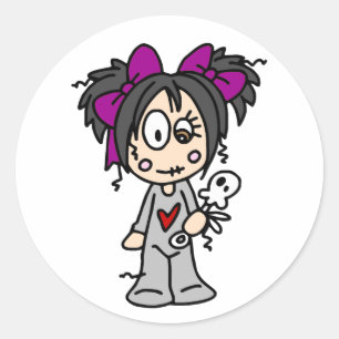 Pegatina Redonda Gótico lindo bebé