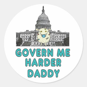 Pegatina Redonda Goverme Harder Daddy