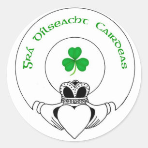 Pegatina Redonda gra, dilseacht, cairdeas claddah