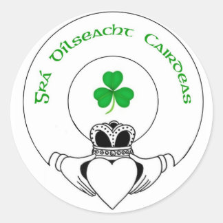 Pegatina Redonda gra, dilseacht, cairdeas claddah