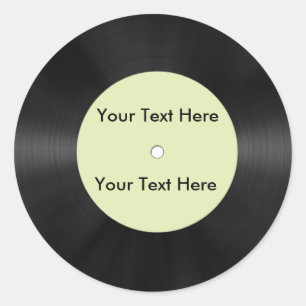 Pegatina Redonda Grabación
