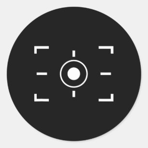 Pegatina Redonda Grabación de video secreto Famoso fotógrafo Hallow