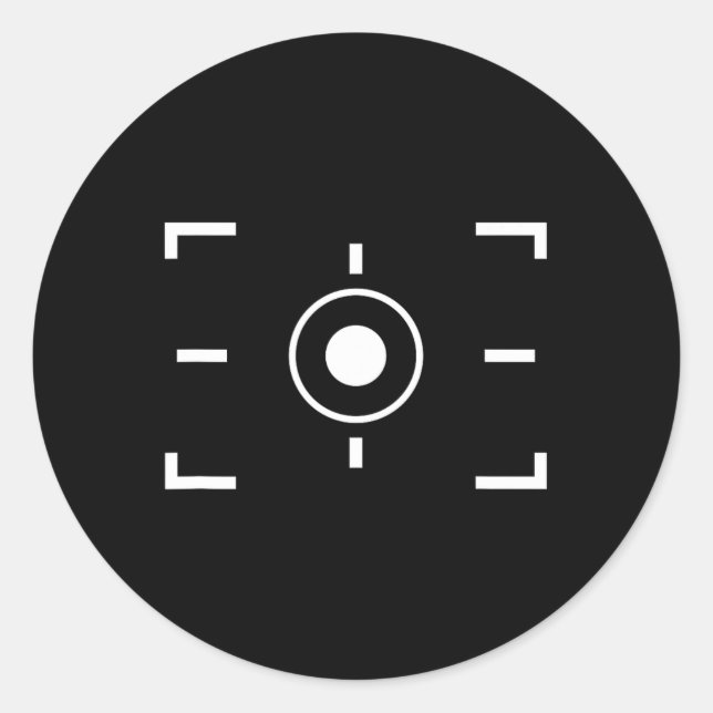 Pegatina Redonda Grabación de video secreto Famoso fotógrafo Hallow (Anverso)