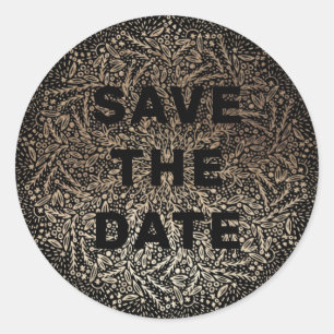 Pegatina Redonda Grabado en relieve, grabada en relieve, relieve   