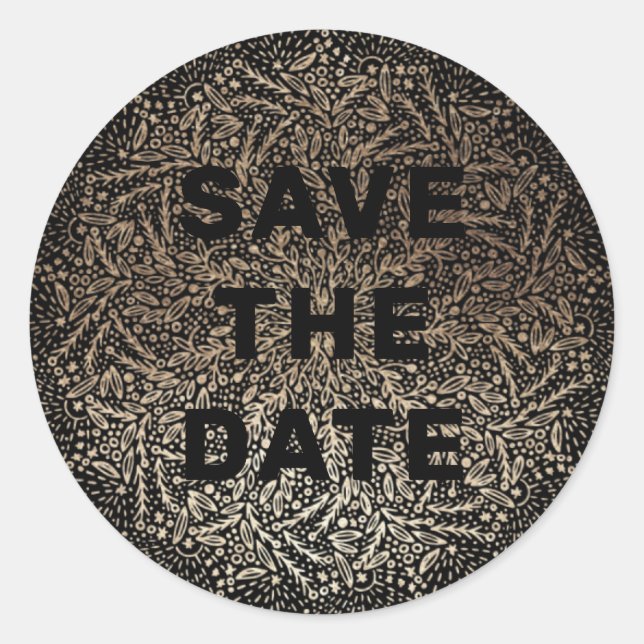 Pegatina Redonda Grabado en relieve, grabada en relieve, relieve |  (Anverso)