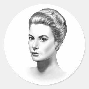 Pegatina Redonda Grace Kelly
