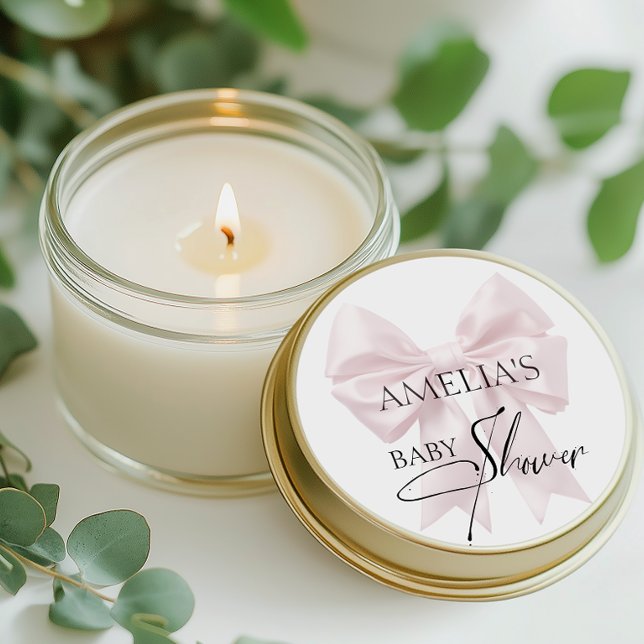 Pegatina Redonda Graceful Rubor Bow (Subido por el creador)