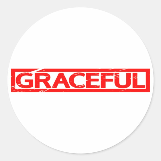 Pegatina Redonda Graceful Stamp (Anverso)