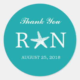 Pegatina Redonda Graceus Starfish | BODA