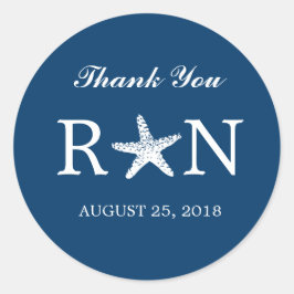 Pegatina Redonda Graceus Starfish | BODA