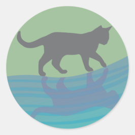 Pegatina Redonda Gracia del río