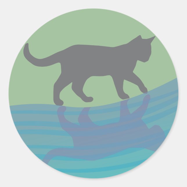 Pegatina Redonda Gracia del río (Anverso)