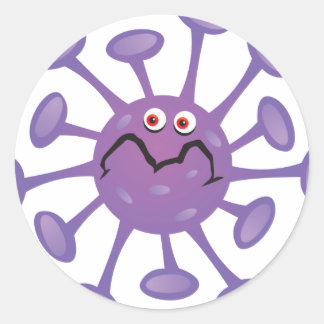 Pegatina Redonda Gracia Personalizado Germ Bacteria