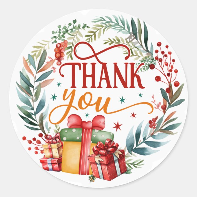 Pegatina Redonda Gracias (Anverso)