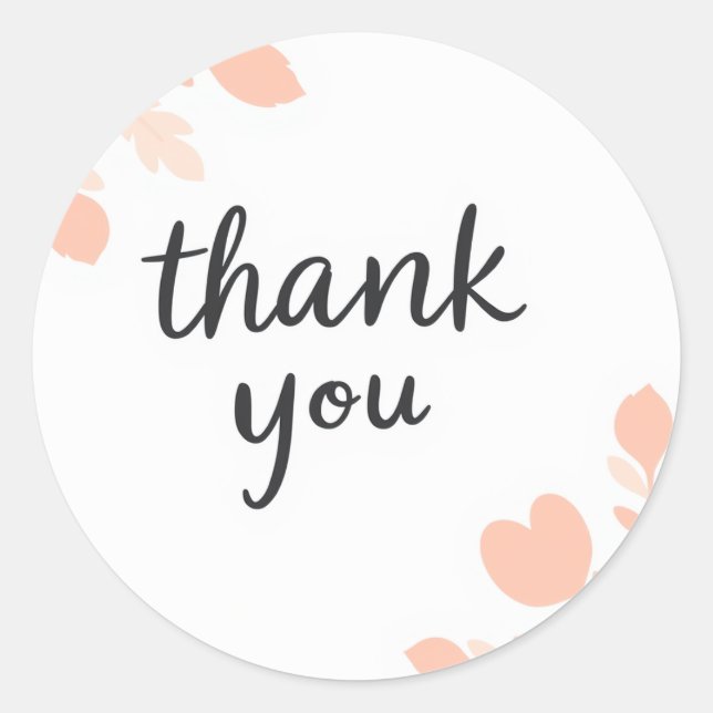 Pegatina Redonda gracias (Anverso)