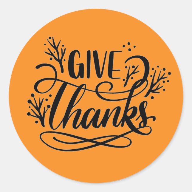 Pegatina Redonda Gracias (Anverso)