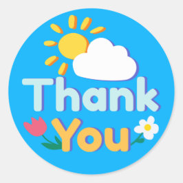 Pegatina Redonda Gracias