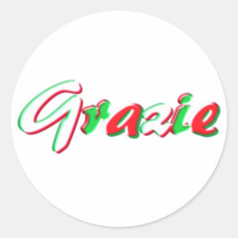 Pegatina Redonda Gracias