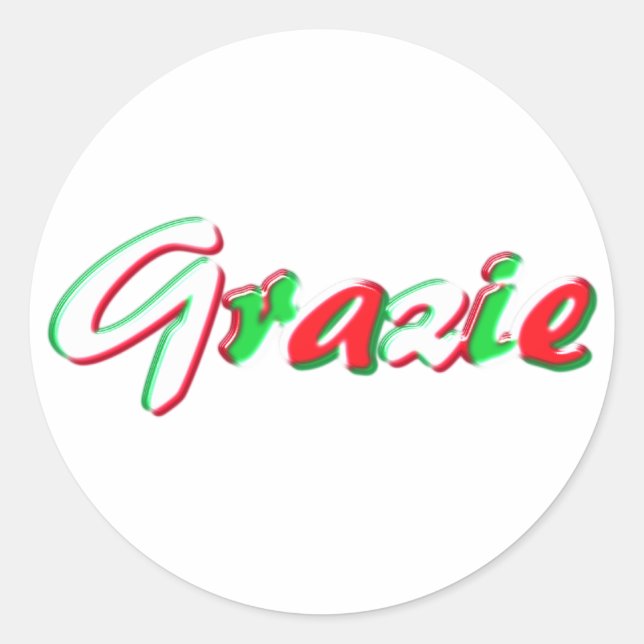 Pegatina Redonda Gracias (Anverso)