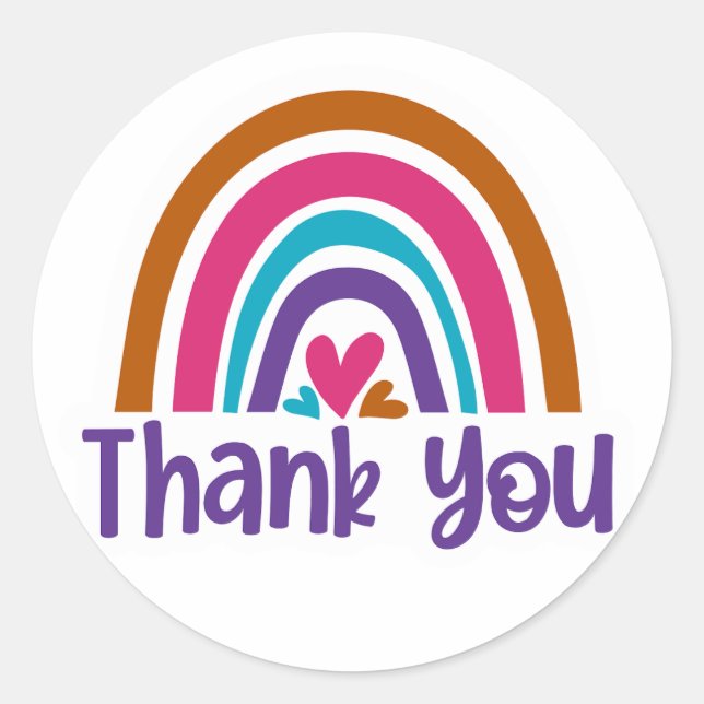 Pegatina Redonda Gracias (Anverso)