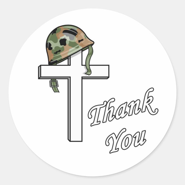 Pegatina Redonda Gracias (Anverso)