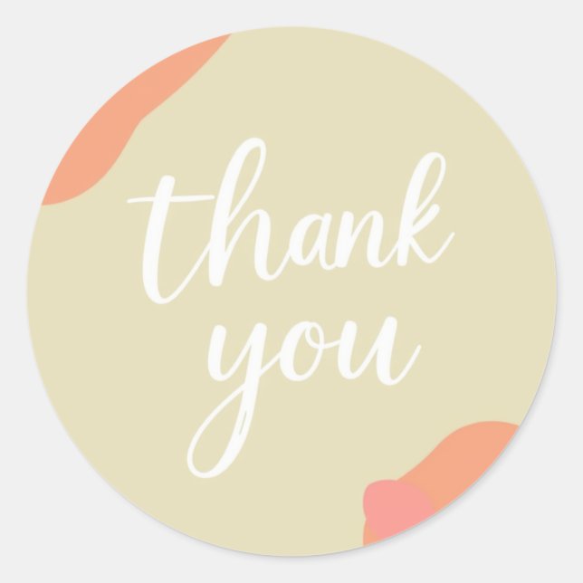 Pegatina Redonda gracias (Anverso)