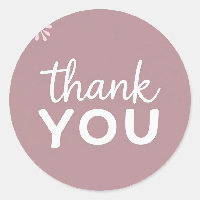 Pegatina Redonda gracias (Anverso)