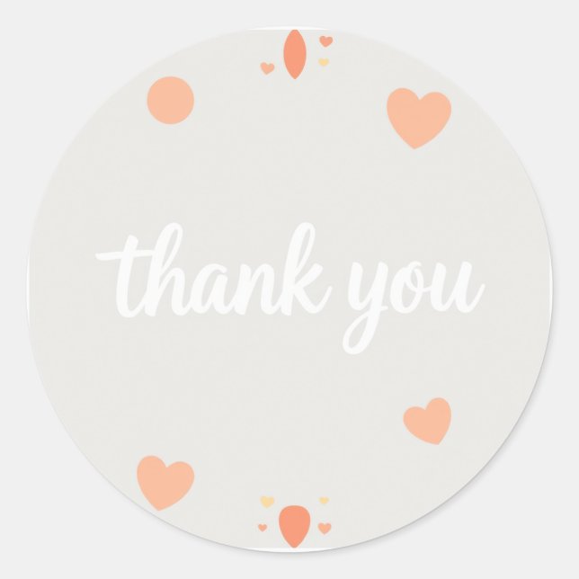 Pegatina Redonda gracias (Anverso)