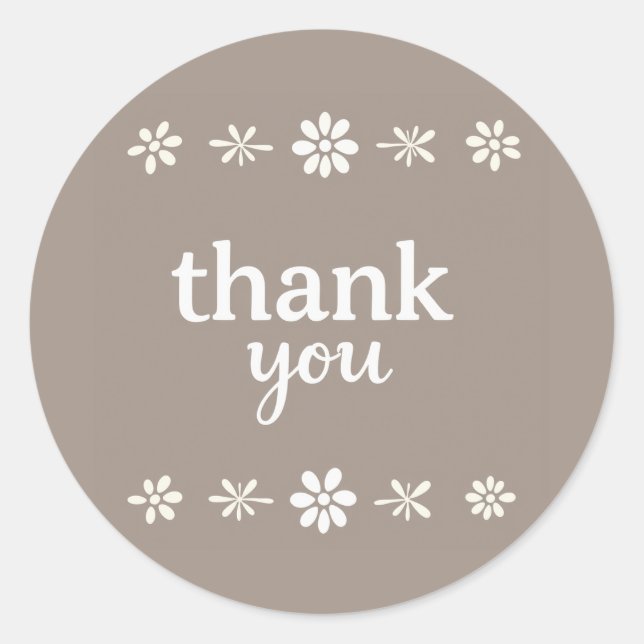 Pegatina Redonda gracias (Anverso)