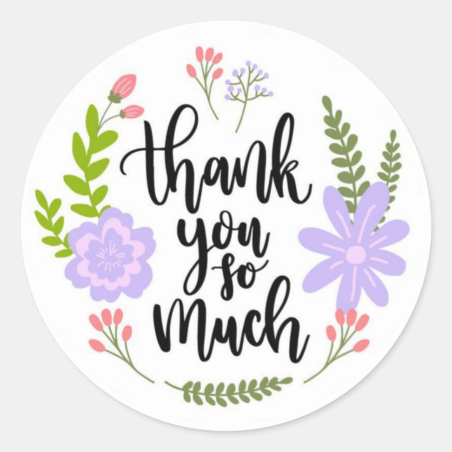 Pegatina Redonda Gracias (Anverso)