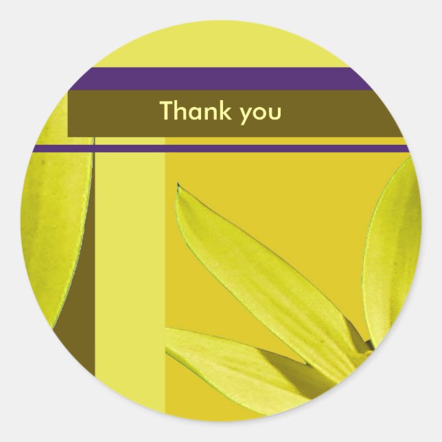 Pegatina Redonda Gracias (Anverso)