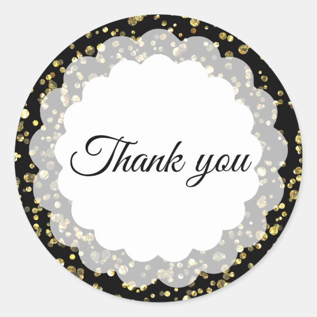 Pegatina Redonda Gracias (Anverso)