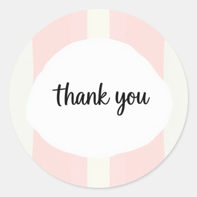 Pegatina Redonda gracias (Anverso)