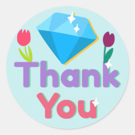 Pegatina Redonda Gracias