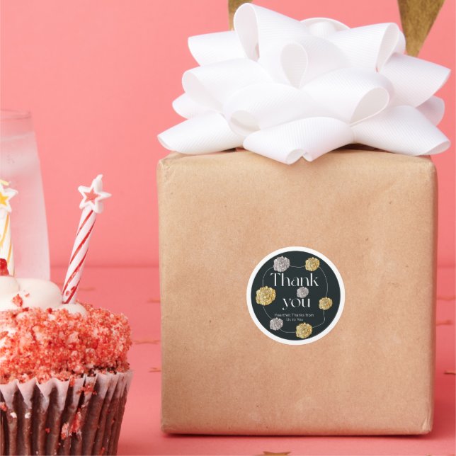 Pegatina Redonda Gracias (Fiesta)