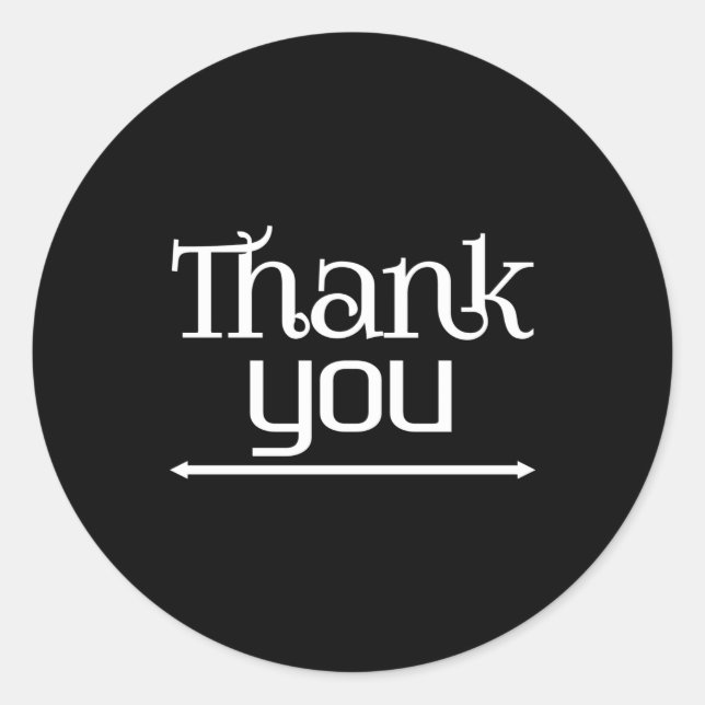 Pegatina Redonda Gracias (Anverso)