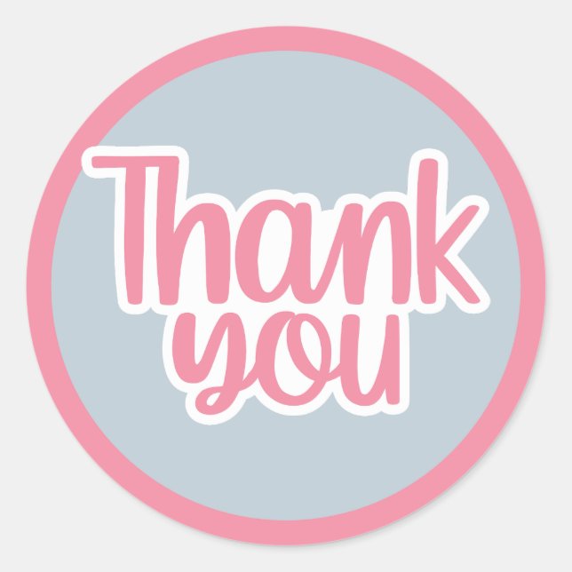 Pegatina Redonda Gracias (Anverso)