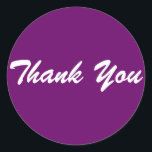 Pegatina Redonda Gracias<br><div class="desc">haga clic en "Personalizar" para cambiar el color o la fuente.</div>