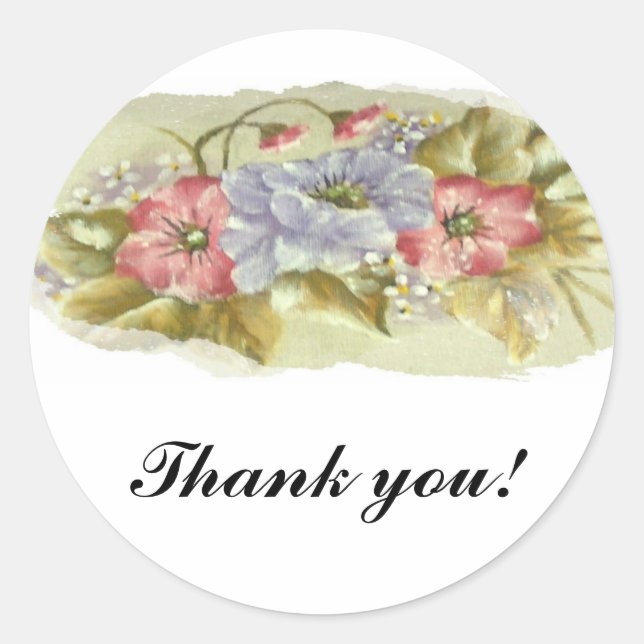 Pegatina Redonda gracias (Anverso)