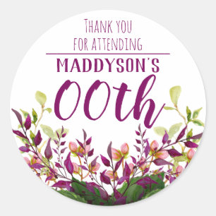 Pegatina Redonda Gracias 80.o 90.o 91.o 92.o 95.o 98.o 99.o