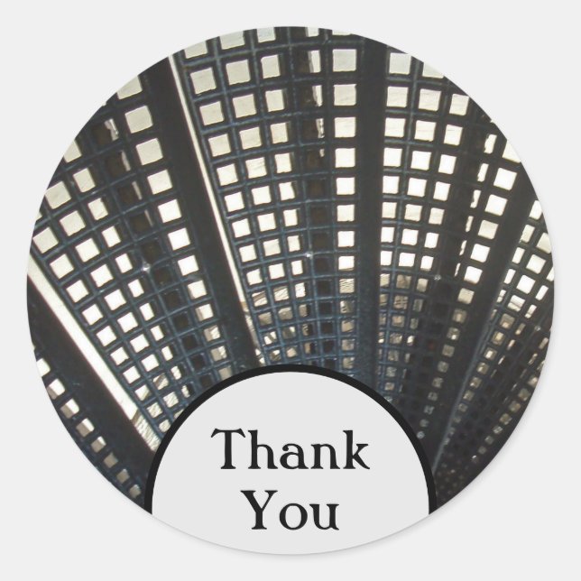 Pegatina Redonda Gracias a Black Business Professional Apreciación (Anverso)